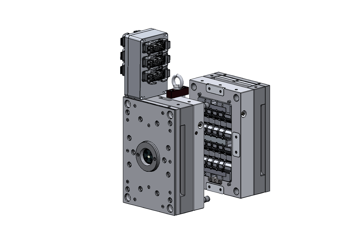 Molde 16 cavidades  LONG CLAMP abierto