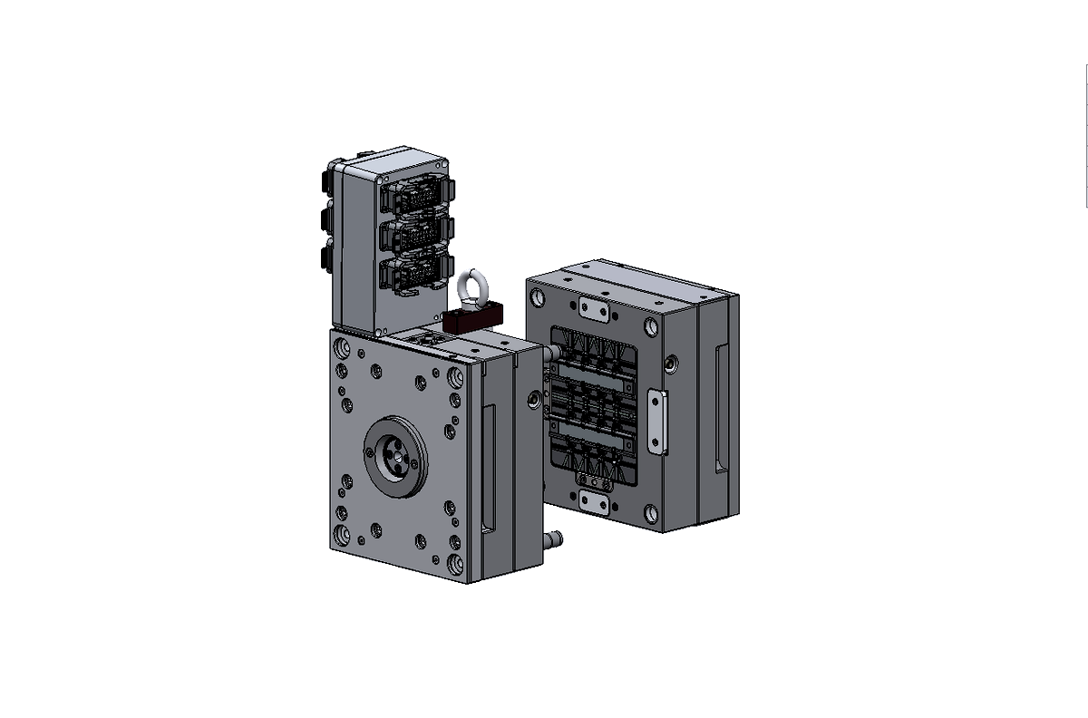 Molde 16 cavidades  SHORT CLAMP abierto
